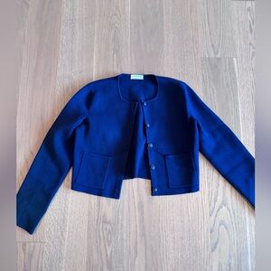 Aritzia navy knit cardigan